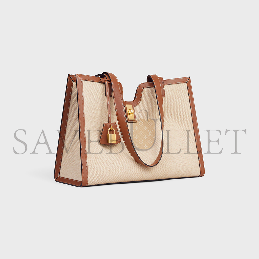 CELINE CABAS 16 IN TEXTILE AND CALFSKIN 114482FD3.02NT (37*29*12cm)